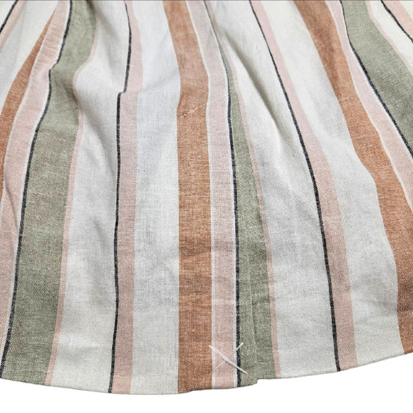 Rachel Zoe Pastel Striped Linen Oversized Padded Shoulder Blazer Jacket Size XS - Picture 7 of 8